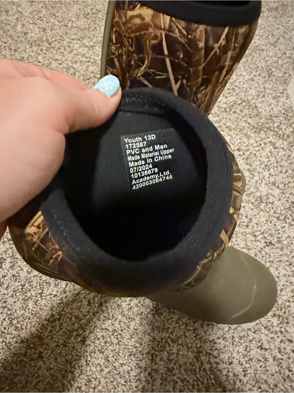Kids Waterproof Camo Magellan Boots